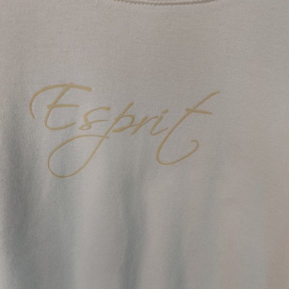 Esprit Long Sleeve Crew Neck Top Beige L - Picture 4 of 7